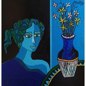 Anwar Maqsood, 24 x 24 Inch, Acrylic on Canvas, AC-AWM-125 Anwar Maqsood, 24 x 24 Inch, Acrylic on Canvas, AC-AWM-125